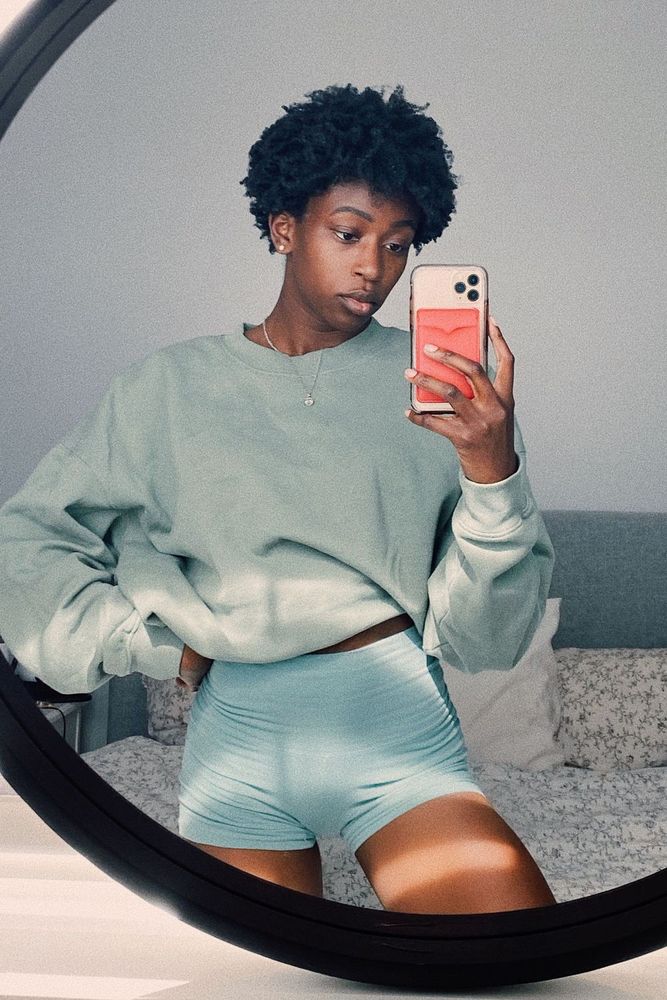 Tayetta's fit featuring TNA, Zara | aritzia, zara, sweatshirt, bikershorts