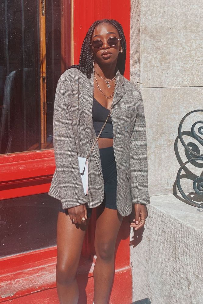 Tayetta's fit featuring TNA, Nike | nike, bikershorts, airforce1