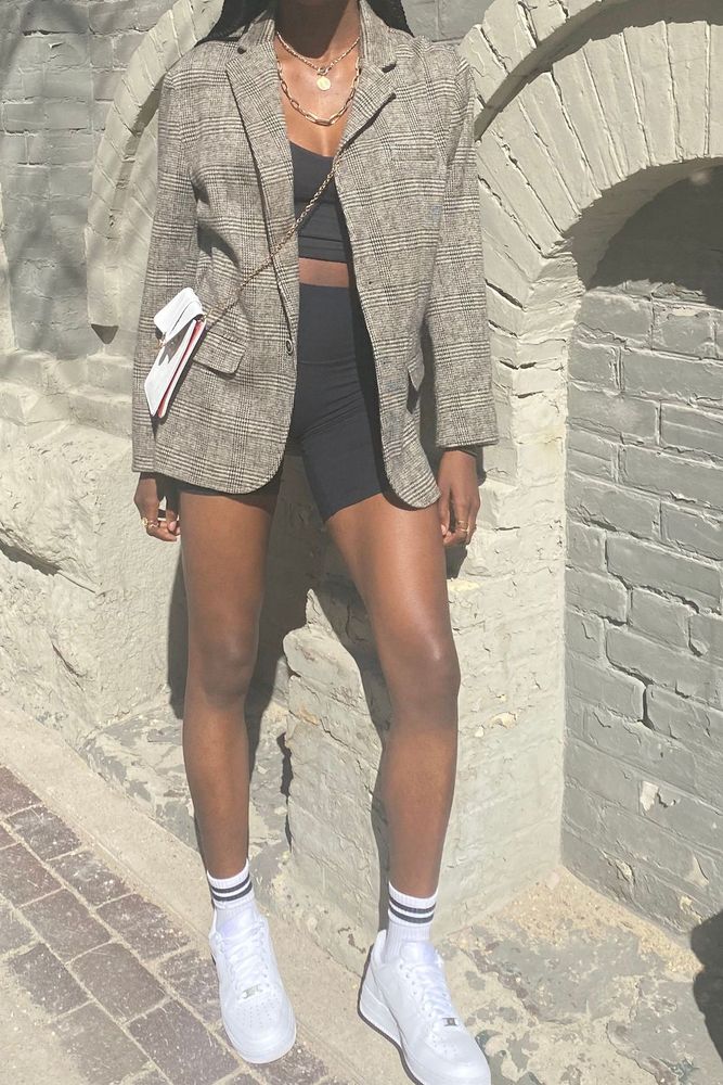 Tayetta's fit featuring TNA, Nike | nike, bikershorts, airforce1