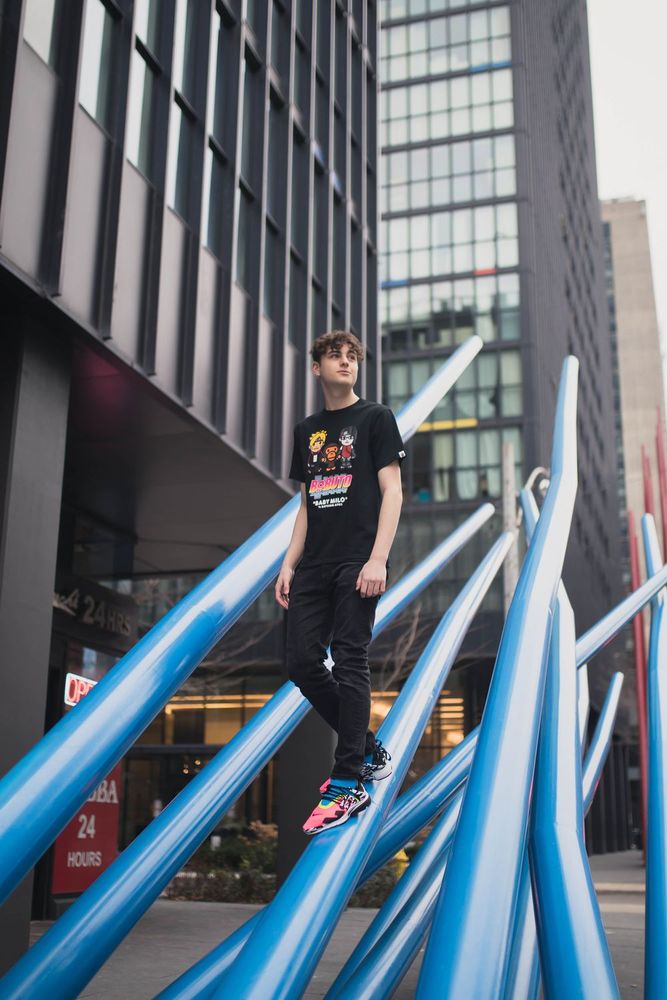 joey's fit featuring Nike, Bape | hypebeast, streetwear, nike, bape, matchingcolours, canaidan, toronto, blackoutfit, acronymprestos, racerpink