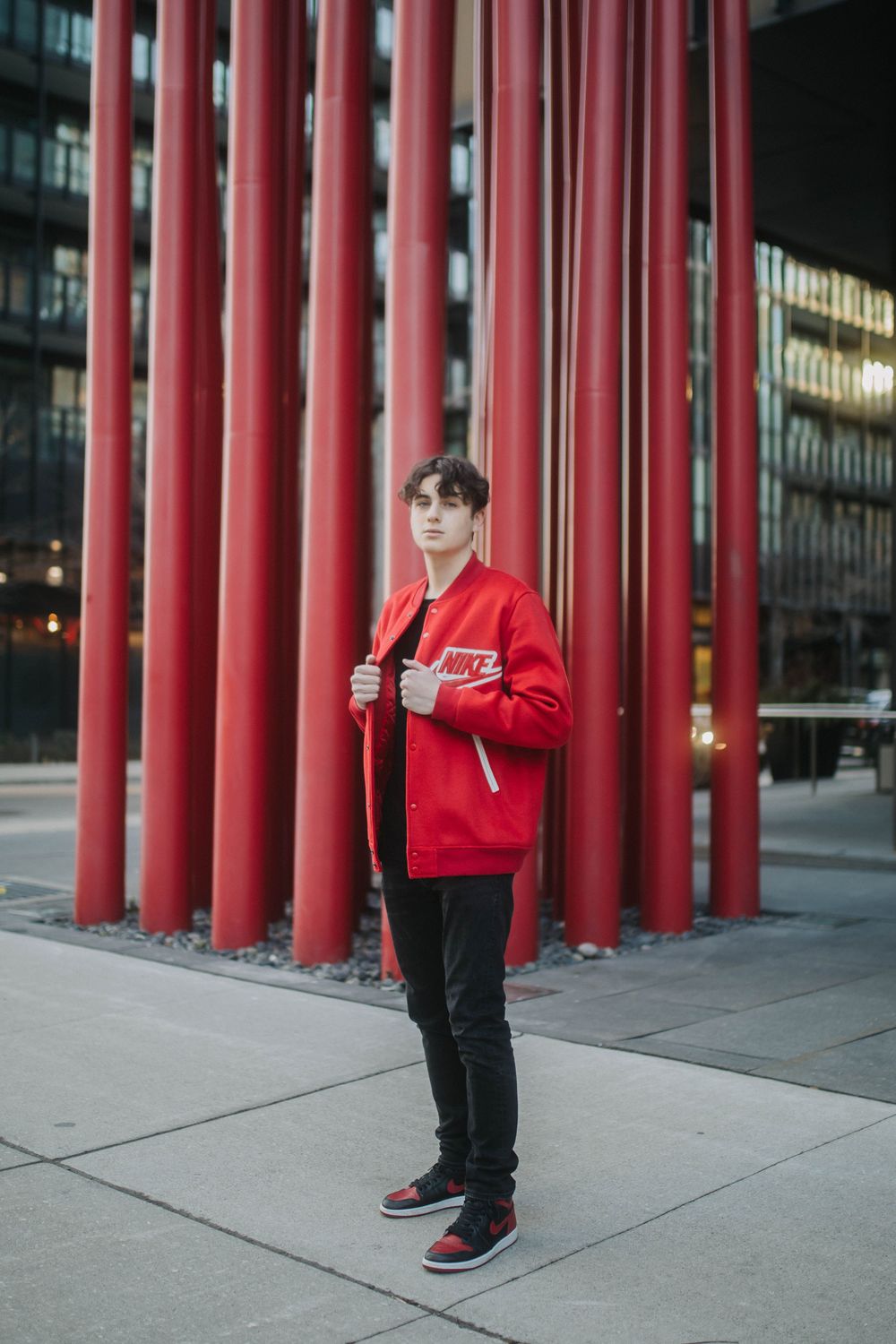 joey's post featuring Jordan. Feeling redoutfit, red, downtowntoronto, candian, streetwear, jordan1, supreme, nike, nikesb, toronto, rare, archive