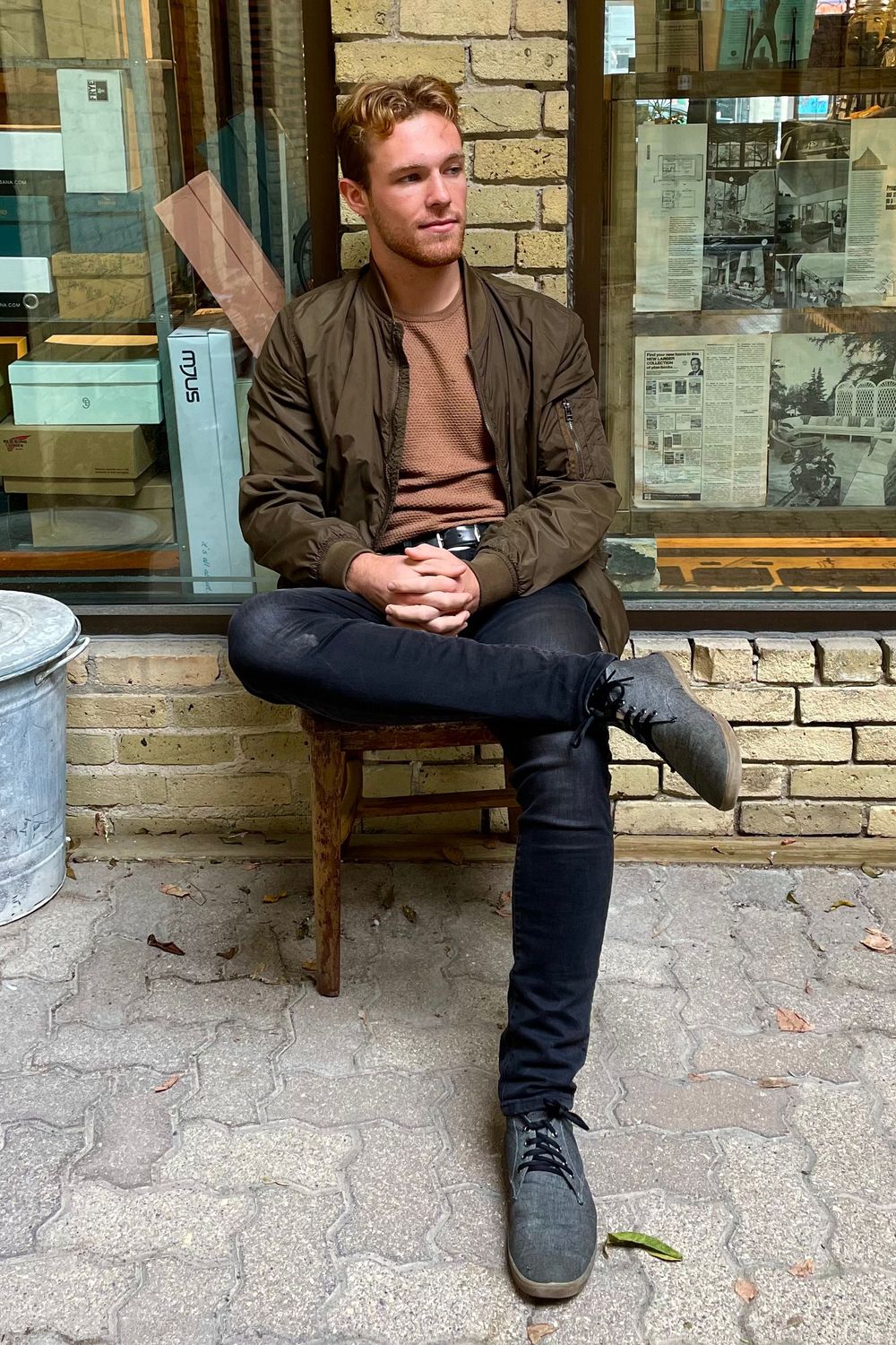 jonah's post featuring H&M, RW&CO., American Eagle, Blackwell. Feeling falloutfit, bomber, autumn