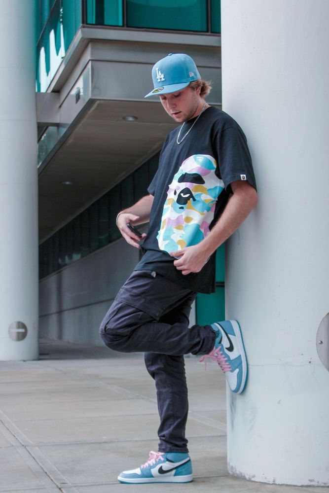 chance's fit featuring Bape, PacSun, Jordan