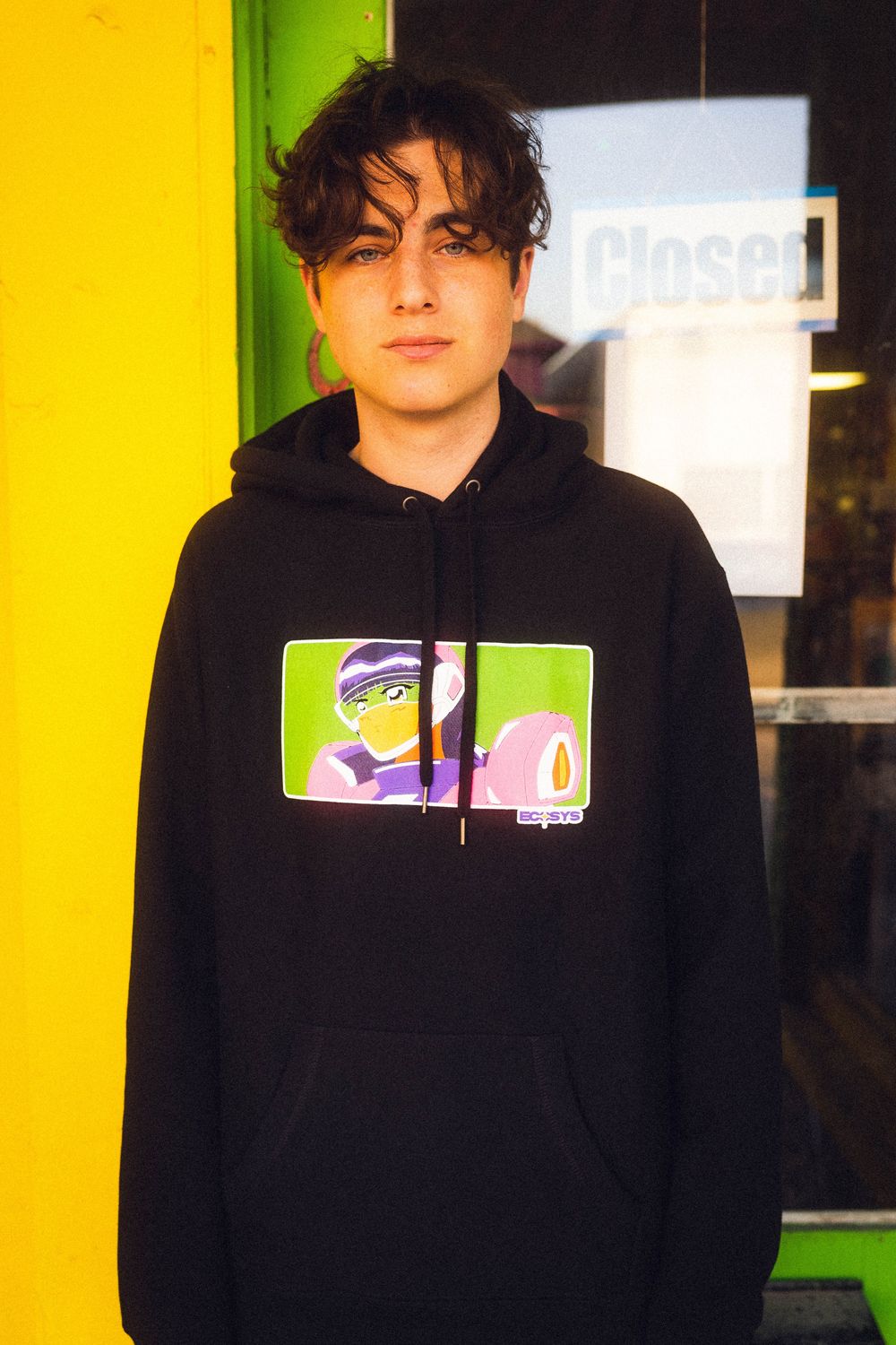 joey's post featuring Ecosys LA. Feeling 1of1, streetwear, la, graphic, aesthetic, blackhoodie, graphichoodie, space, artpiece