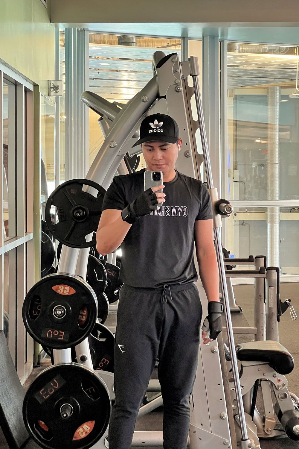 don's post featuring Gymshark. Feeling black, gym, workouts
