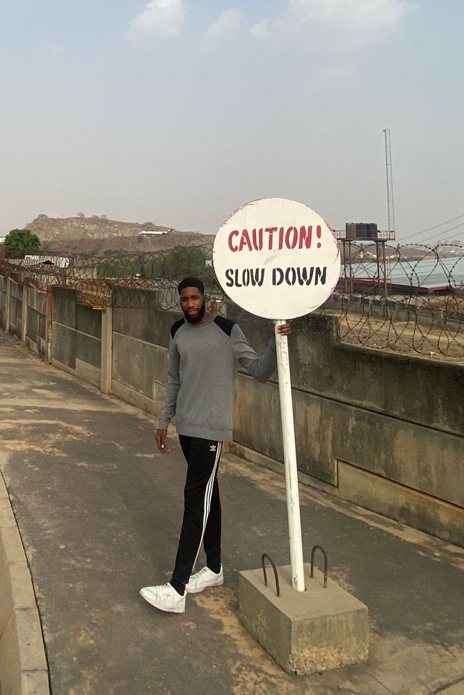 Iyke's fit featuring H&M, Adidas, Fila