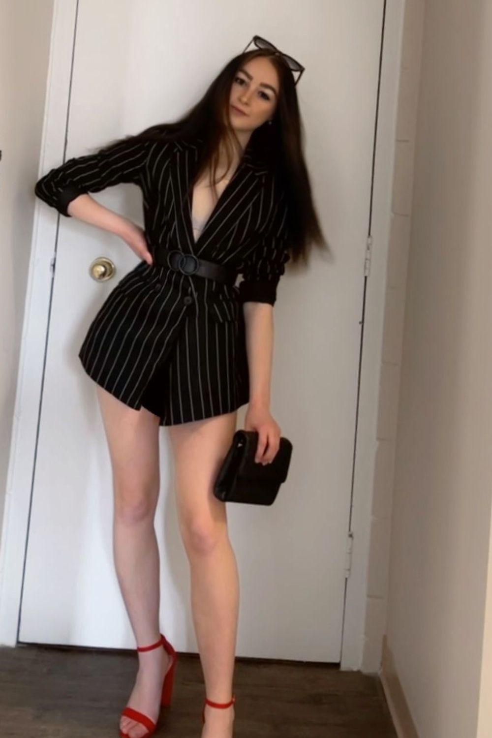 Post featuring Taylor Black Suede Ankle Strap Heels