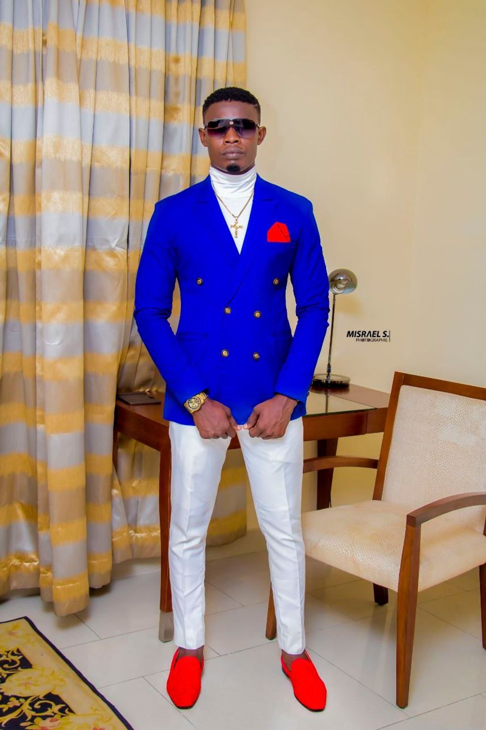 Kingsimonexclusives's post featuring Gucci, H&M, Christian Louboutin, Emporio Armani, ASOS. Feeling chain, pant, shoe, suit, watch, glasses, turleneck, doublebreastedsuit, gucciglasses, asospant, armanisuit, christainlouboutinshoe, emperorarmanibluesuit, necklace