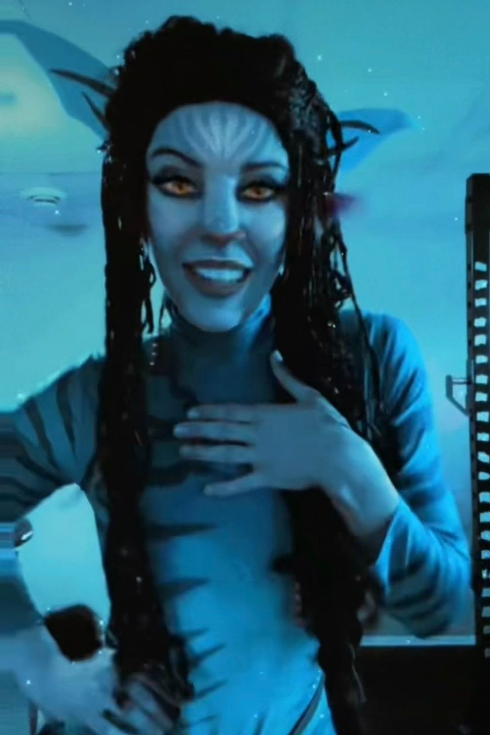 Adrenalaine's post featuring Party City. Feeling avatar, avatar2, adult, woman, women, tights, onsie, casual, costume