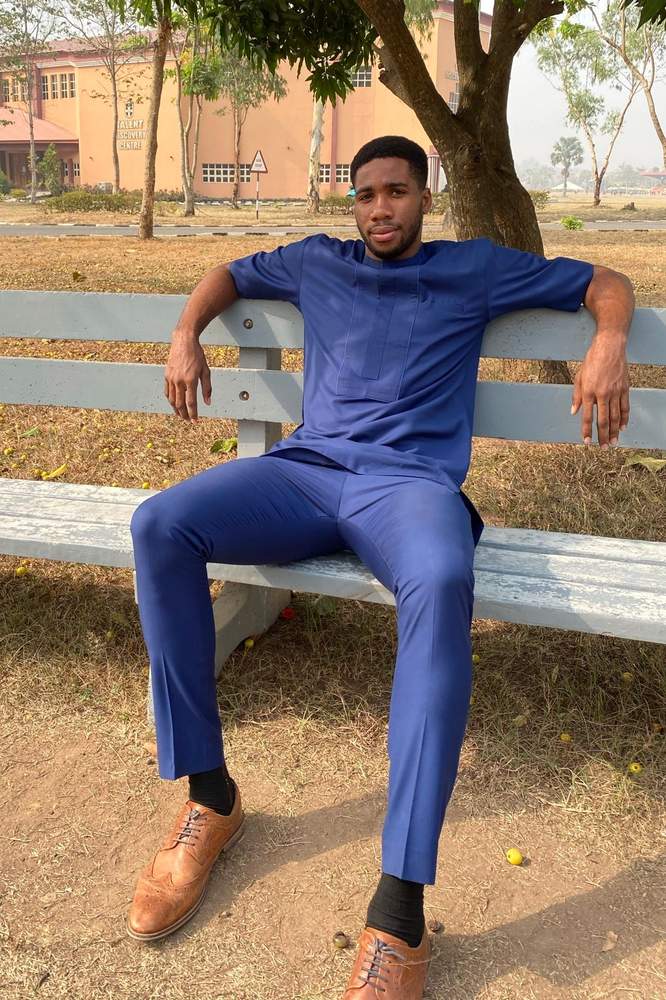 Iyke's fit featuring River Island, Hand Crafted | [object Object]