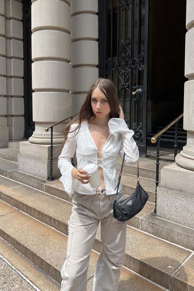 BeingIsabella's fit featuring Princess Polly, Prada, Shoe Dazzle | casual, chic