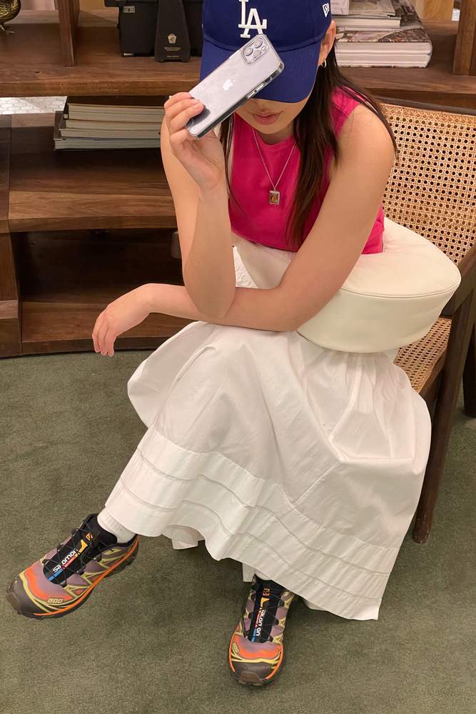 jinjin's fit featuring Aritzia, MLB, Salomon | casual