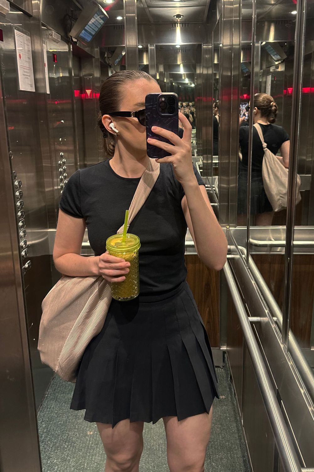 Post featuring Sunday Best Women's Olive Micro Pleated Skirt in Black size 8