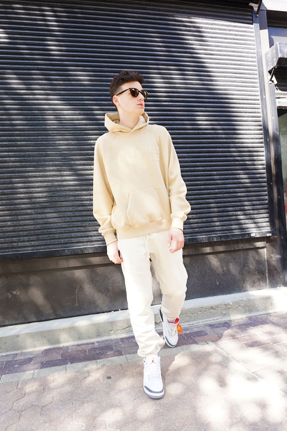 joey's post featuring Essentials, Jordan. Feeling streetwear, essentials, cozyoutfit, jordan3