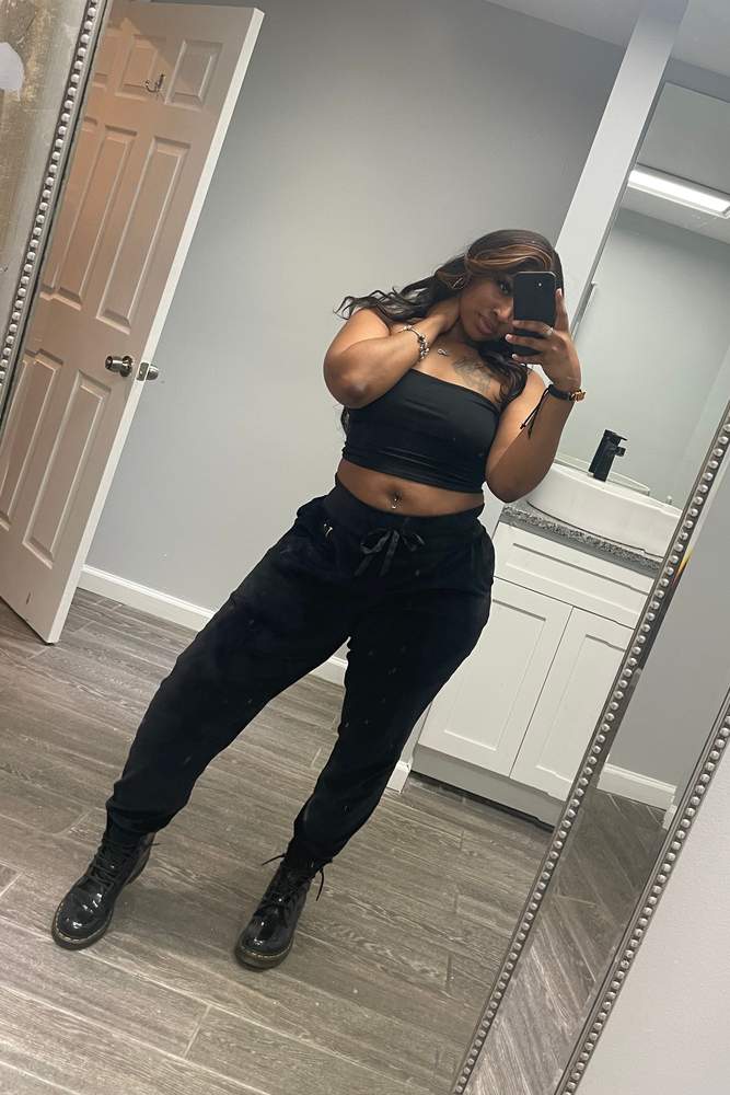 TerriaMarshee's fit featuring TEMU, Victoria's Secret, Dr. Martens