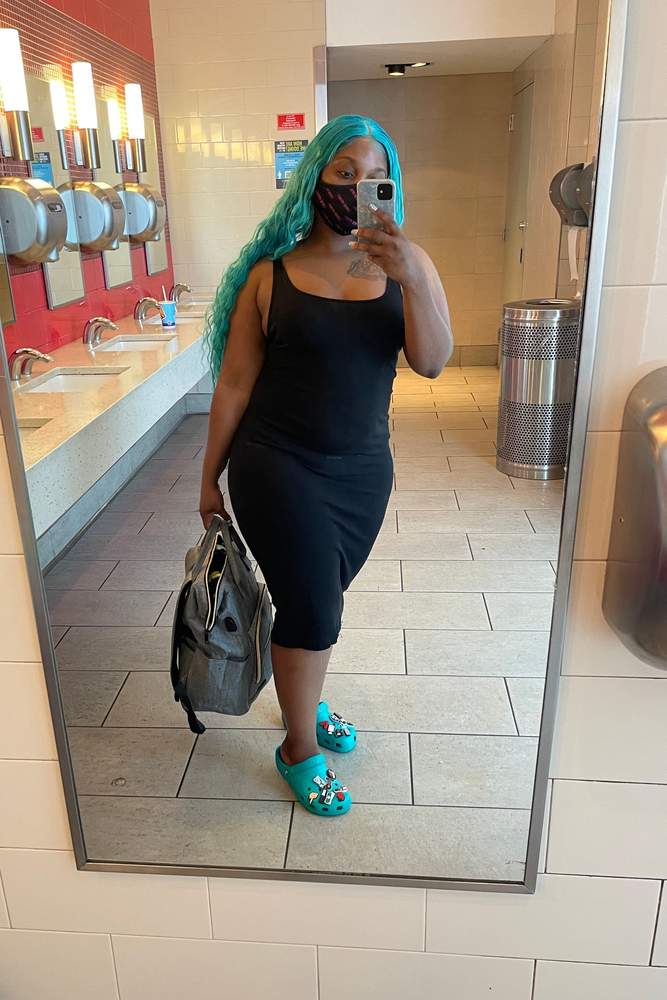 TerriaMarshee's fit featuring H&M, Crocs