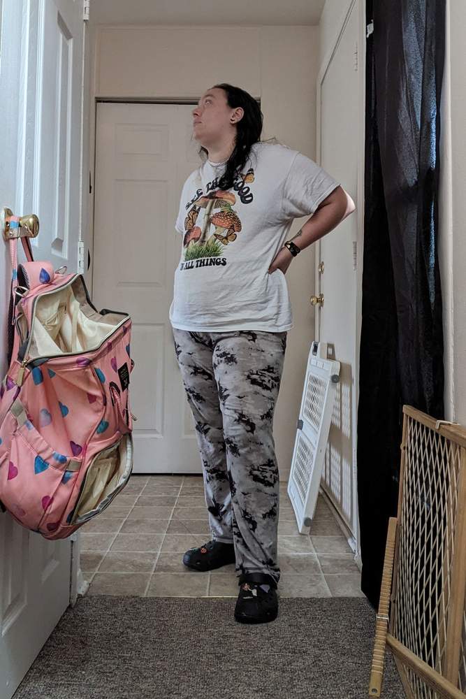 Haleylauren's fit featuring Crocs, Generic, Brooklyn Cloth | [object Object]