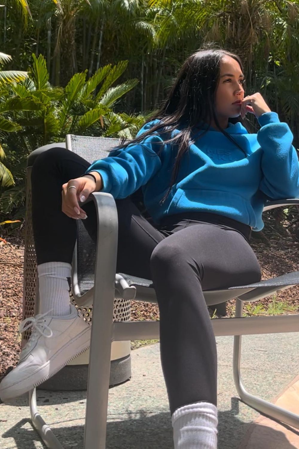 Post featuring Arden Embossed Fleeceback Hoodie - Blue