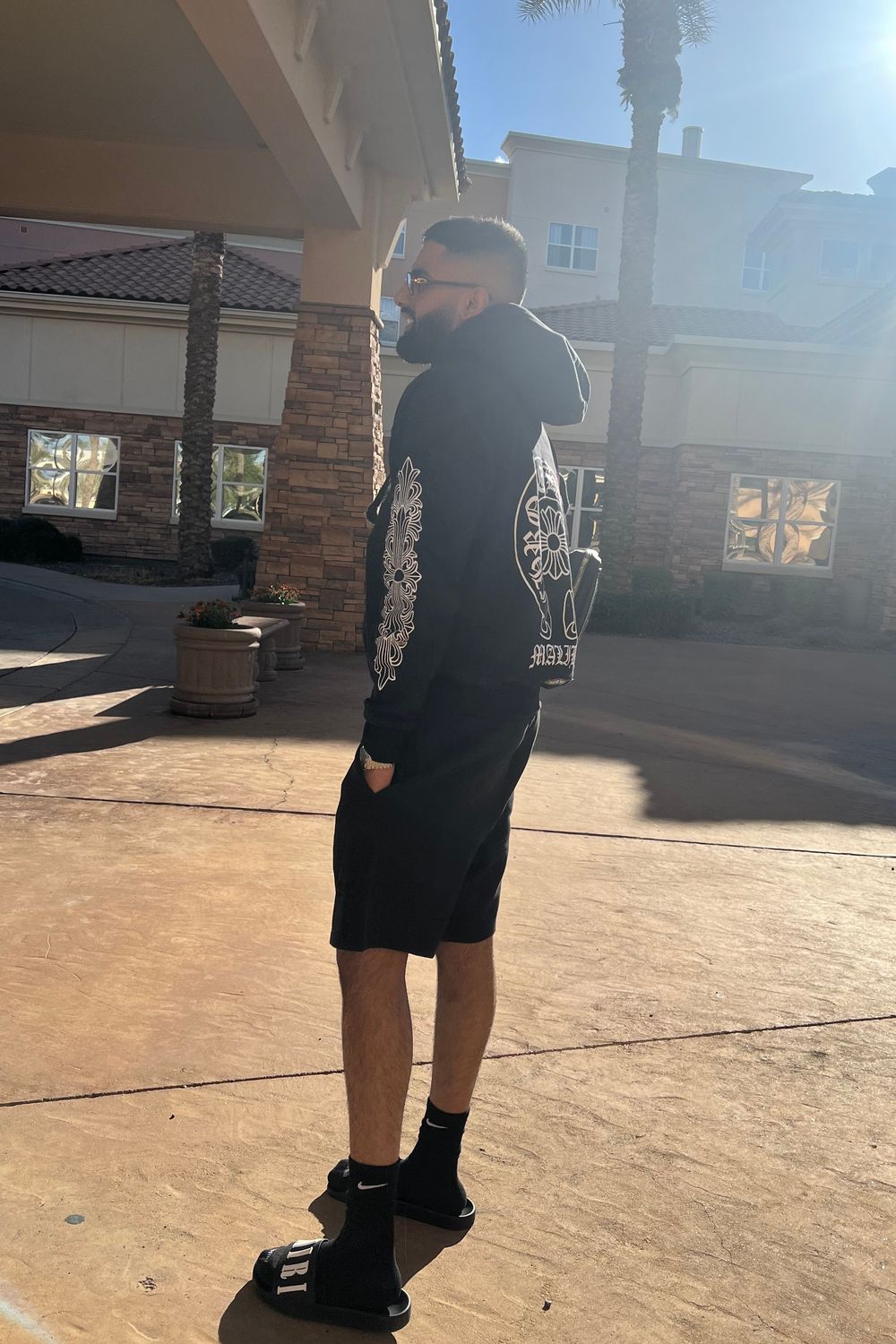Post featuring LOGO POOL SLIDE - BLACK / WHITE