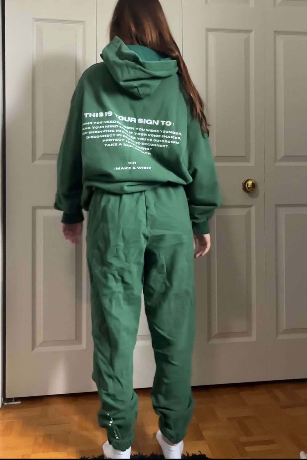 Post featuring pine "this is your sign to" 2.0 ultra cozy hoodie