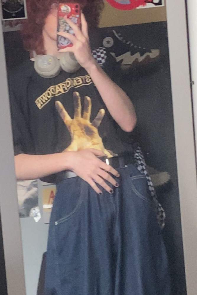 peachey's fit featuring Damaged Society, Urban Outfitters, Sony | streetwear, trendy