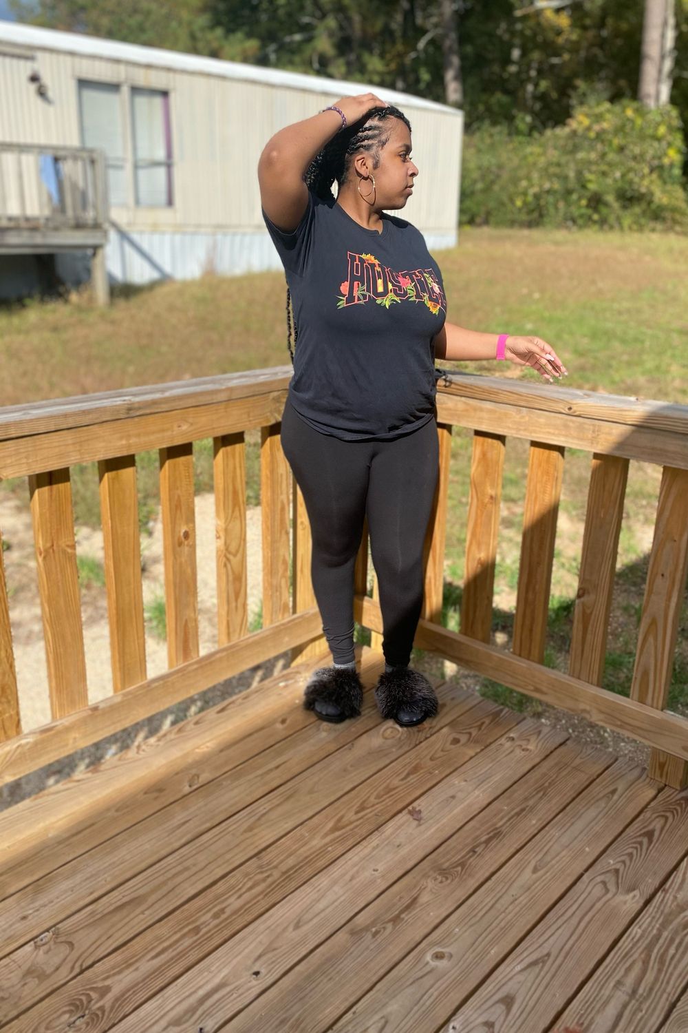 Post featuring Faux Fur Platform Slide Sandals