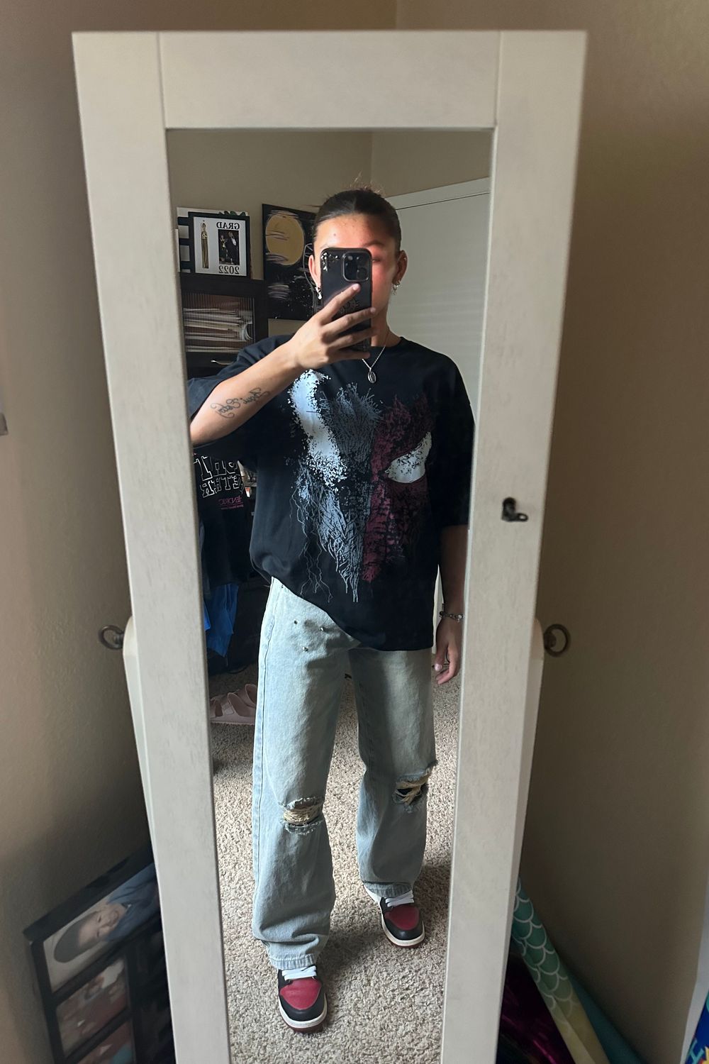jesenia's post featuring DC Comics, Jordan, Vague Studios. Feeling streetwear, fashion, casual