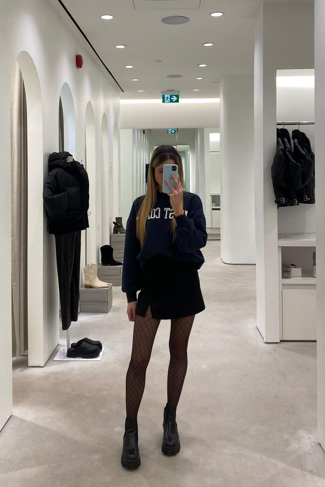 kateborisova's fit featuring Cider, Calzedonia, Circus by Sam Edelman, OAK AND FORT