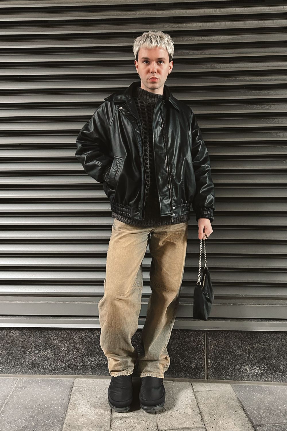 Post featuring BRUNETTE THE LABEL Christine Oversized Bomber Jacket