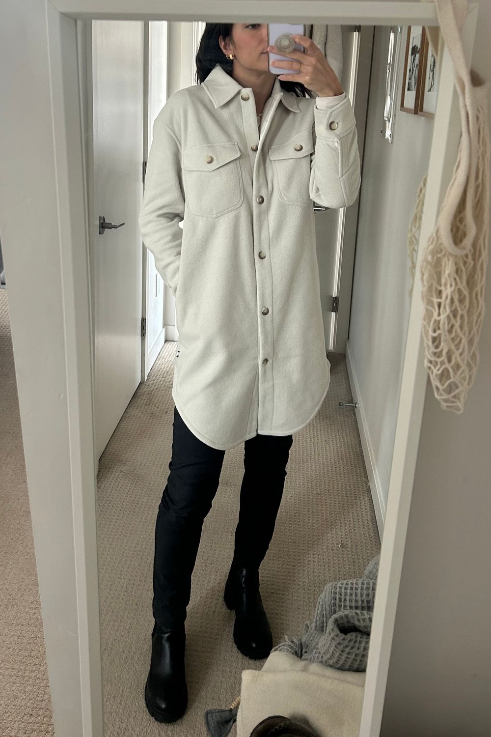 Post featuring Hygge Fleece Long Shirt Jacket