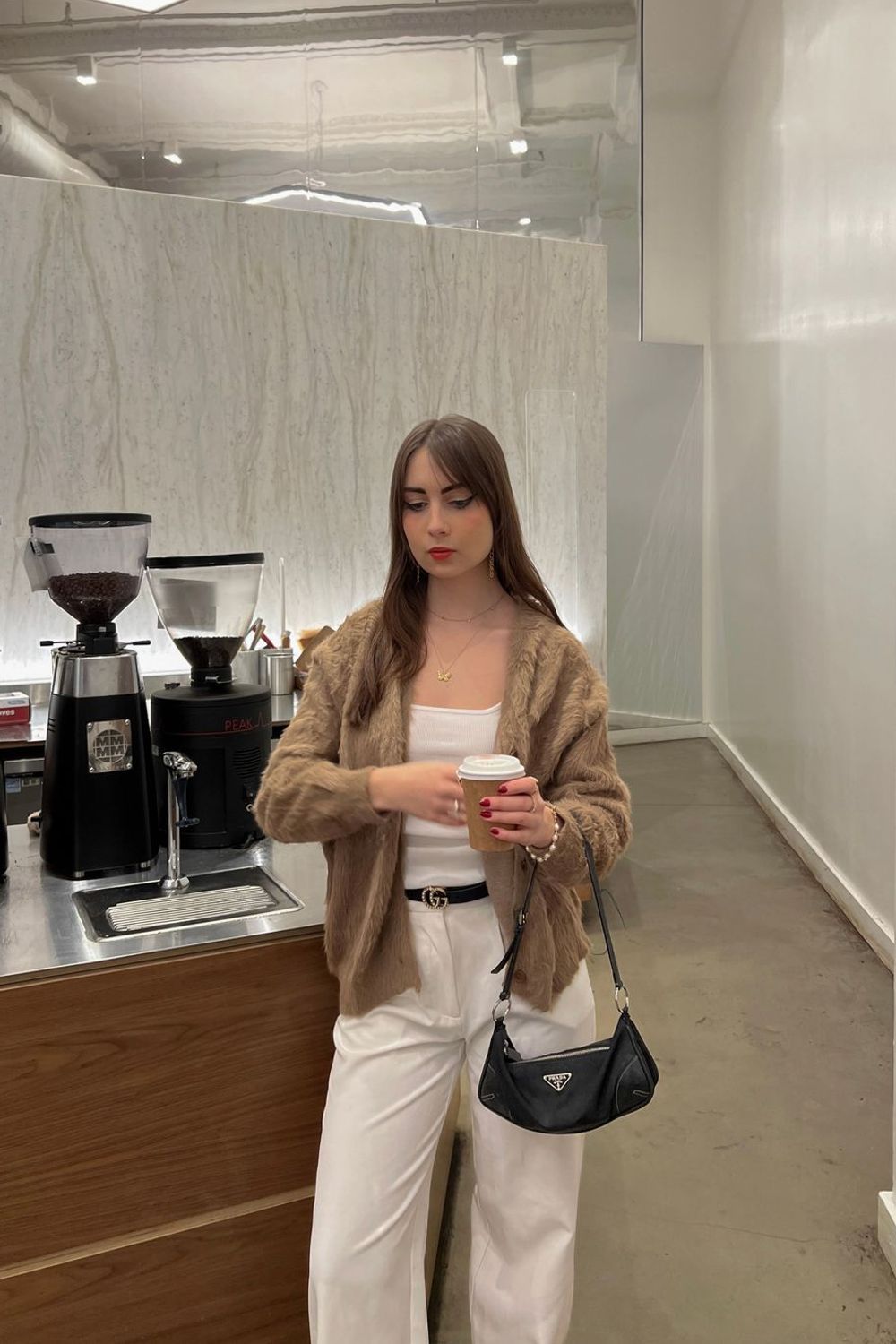 BeingIsabella's post featuring COMMENSE, Princess Polly, Prada, Sezane, Rebag. Feeling chic, cozy, neutral, winter, formal, streetwear, businesscasual, trendy
