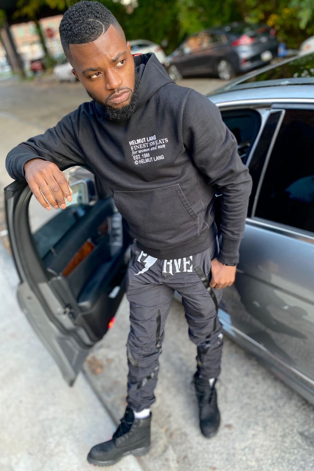 Relliano12's post featuring Timberland, Helmut Lang. Feeling sporty, streetwear, trendy