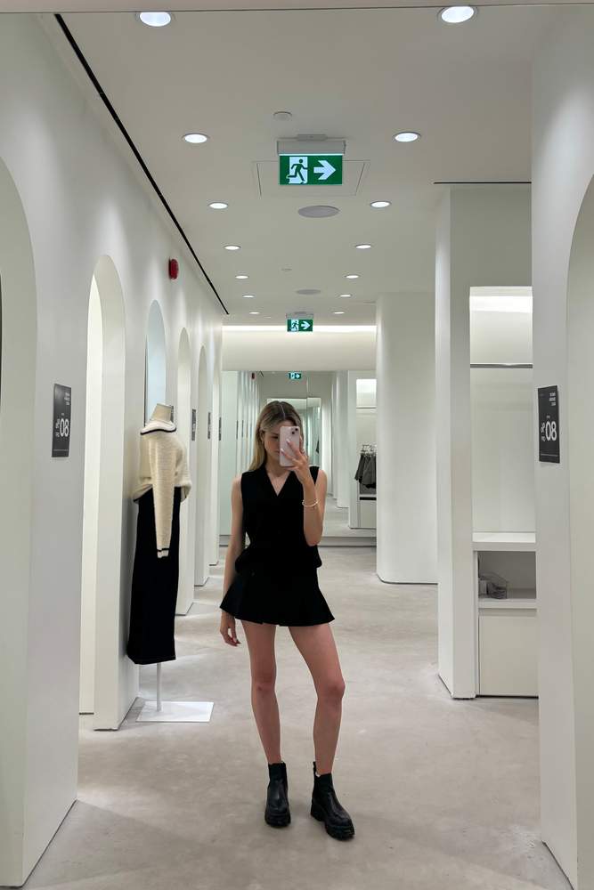 kateborisova's fit featuring OAK AND FORT, Circus by Sam Edelman
