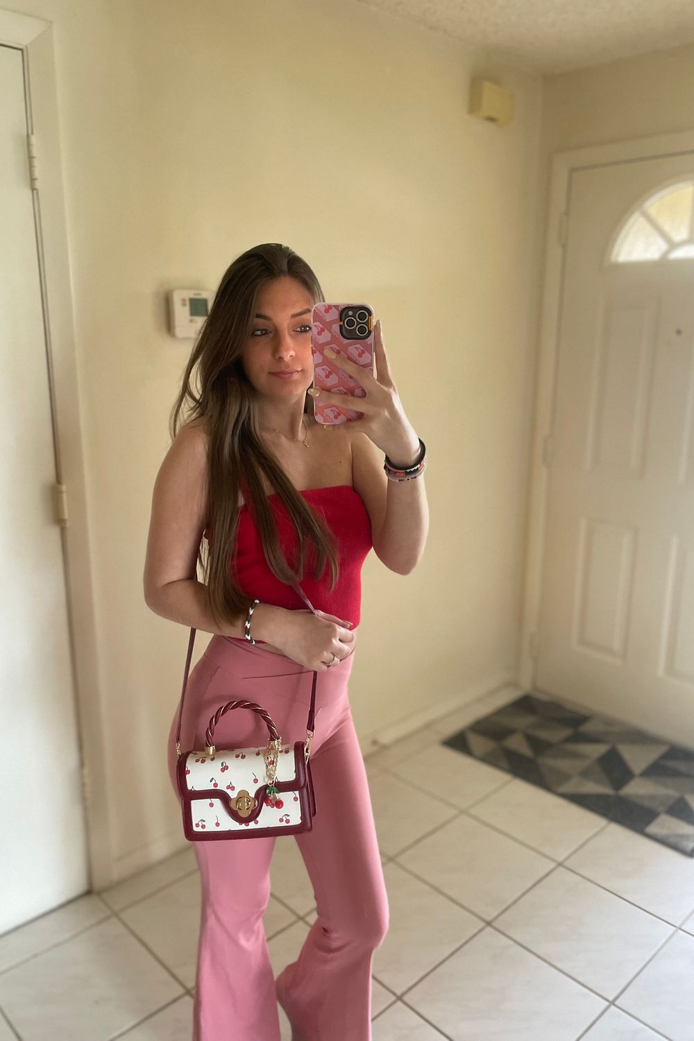 Post featuring Red Rib Tube Top