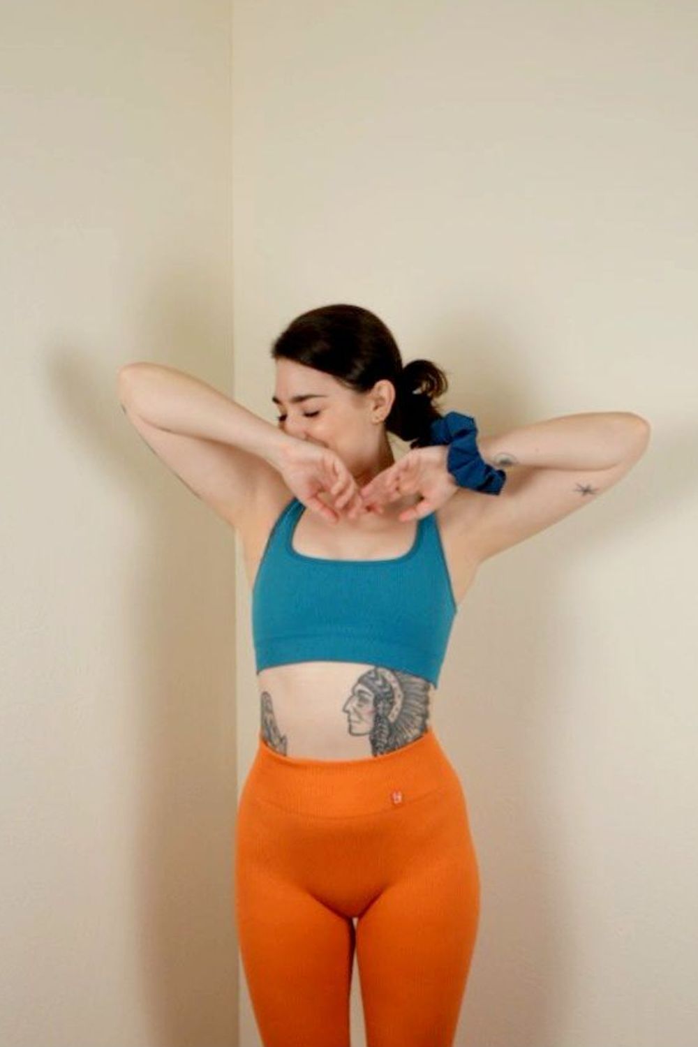 Post featuring SEAMLESS RIBBED - Leggings - Hosen - rosa f rosso fragola