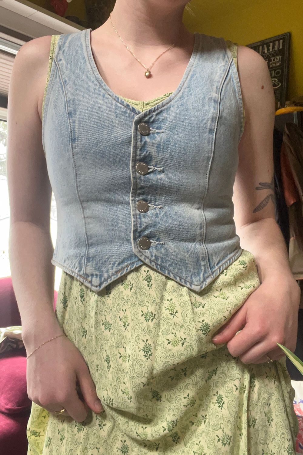 Post featuring the 90s mia denim vest