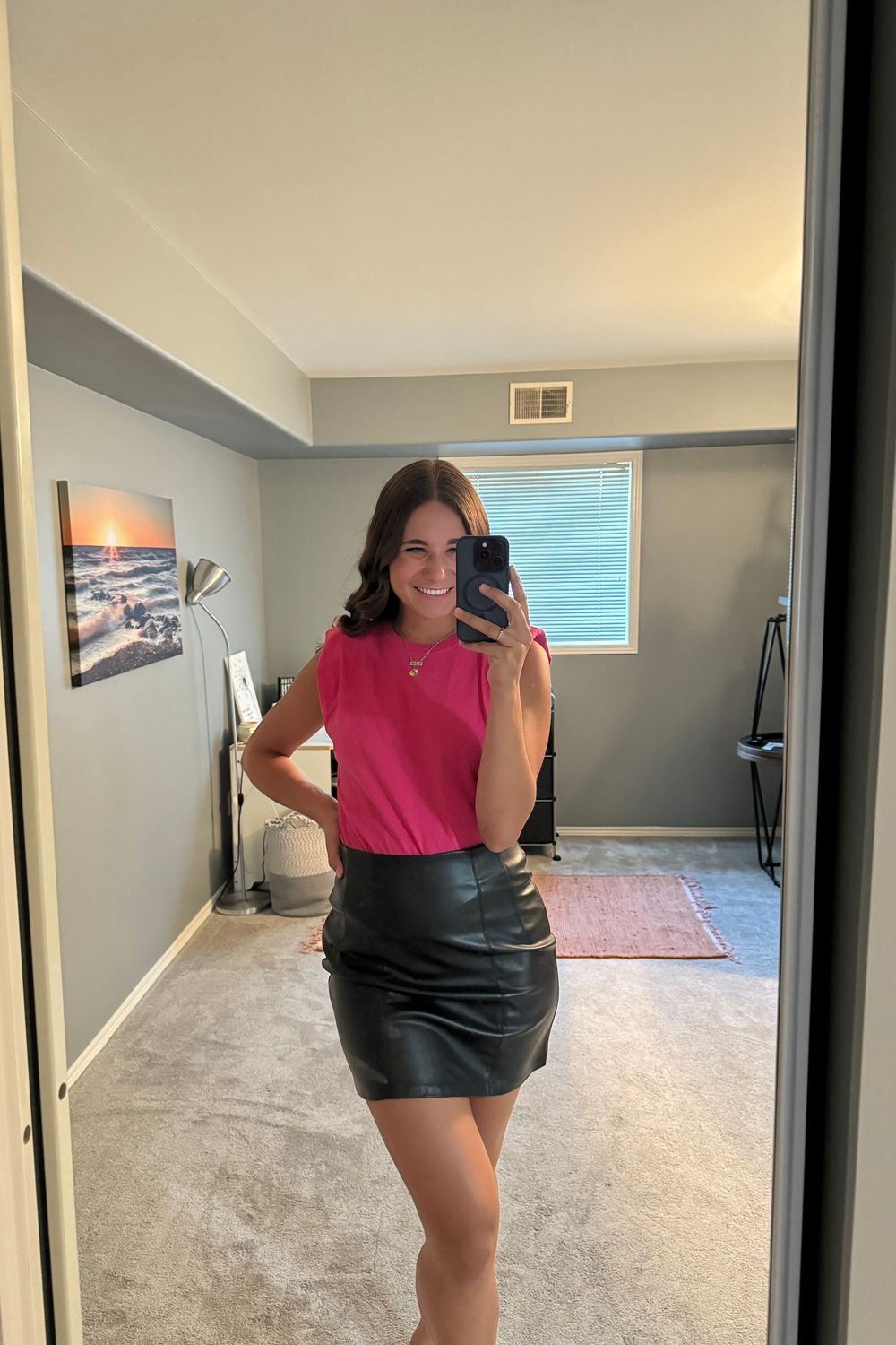 Post featuring Mini Skirt in Faux Leather