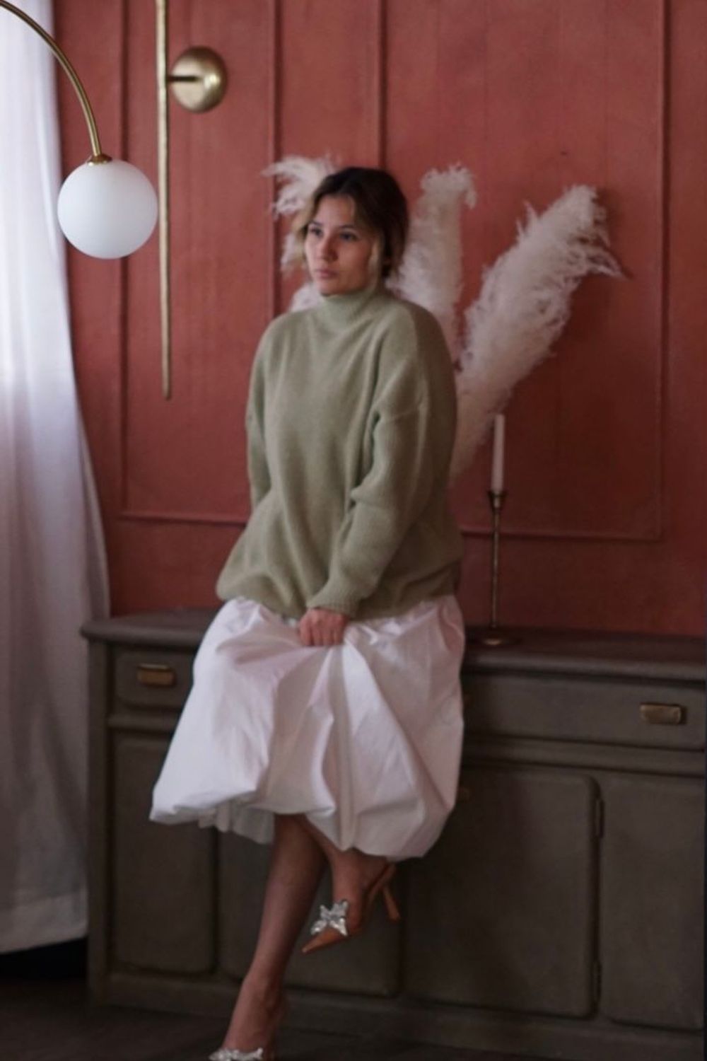 Post featuring Valentina Embellished Clear Pumps - Nude