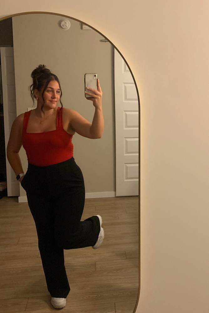 Thebrittanyb's fit featuring Dynamite, Fila, Apple | streetwear, summer, businesscasual, trendy, casual, chic, classic, active, feminine, workout