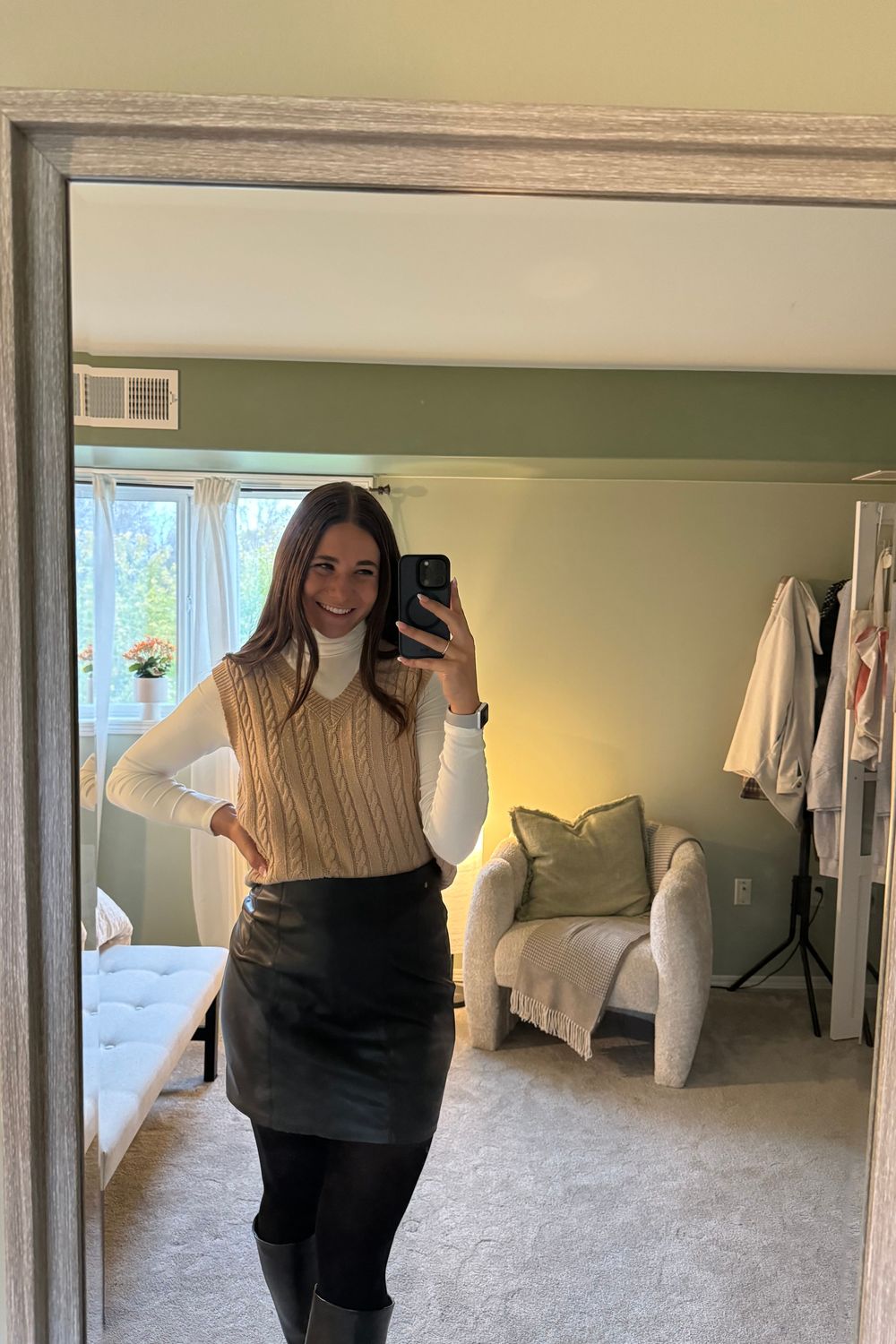 Post featuring Mini Skirt in Faux Leather
