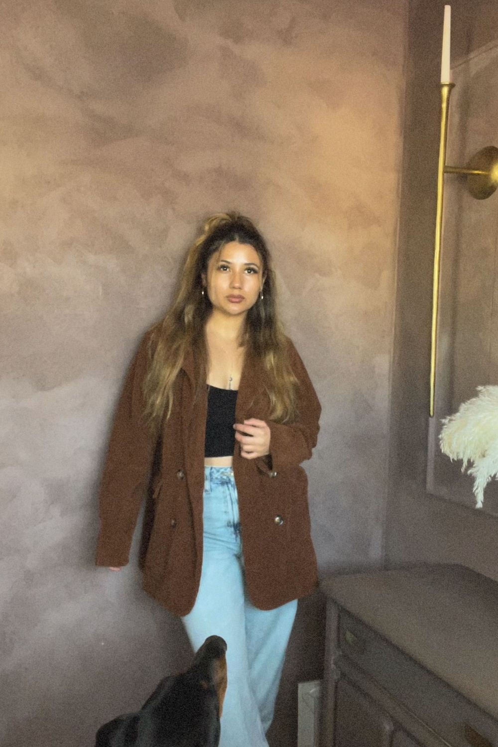 Post featuring Chris Clear Strap Top(Mocha)