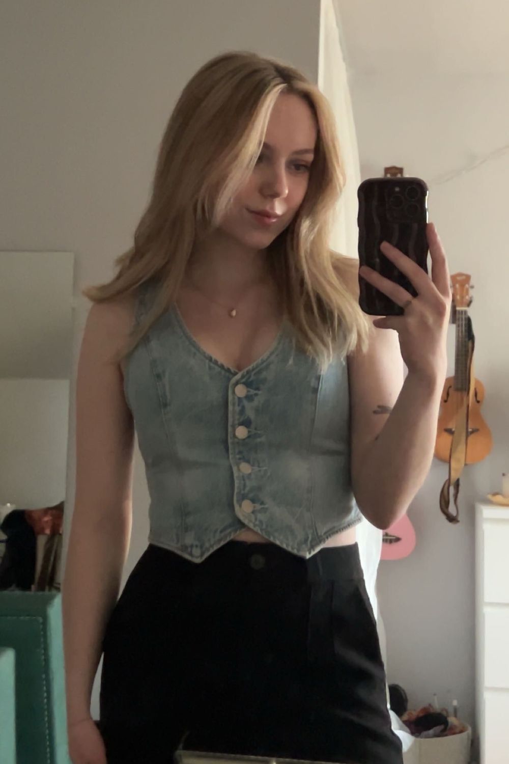 Post featuring the 90s mia denim vest