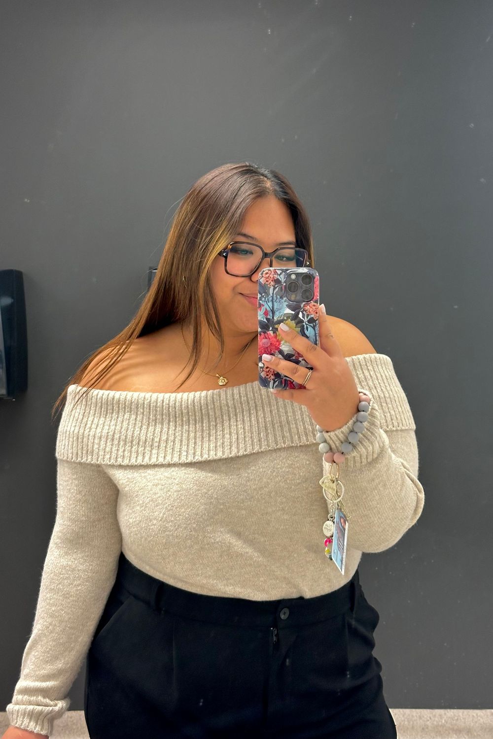 Post featuring Long-Sleeve Off-the-Shoulder PlushSoft Top