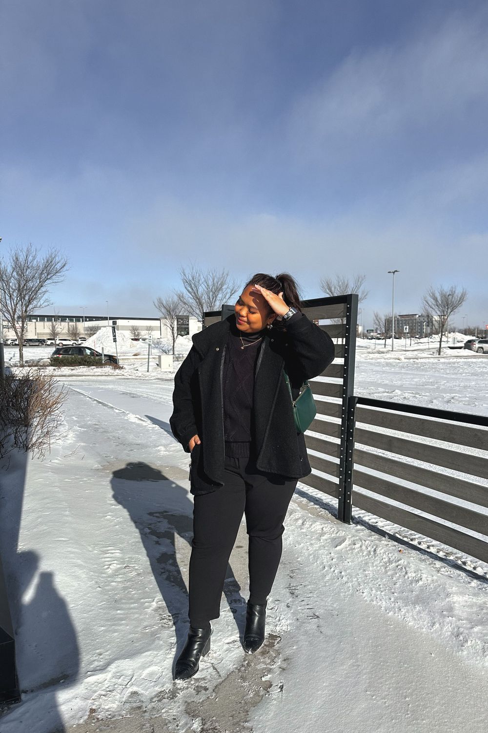 sydneycatherine's post featuring Frank & Oak, Aritzia, Reitmans, Call It Spring, Matt & Nat, Amazon Basics, Melanie Lyne. Feeling businesscasual, chic, ootd, classic, feminine