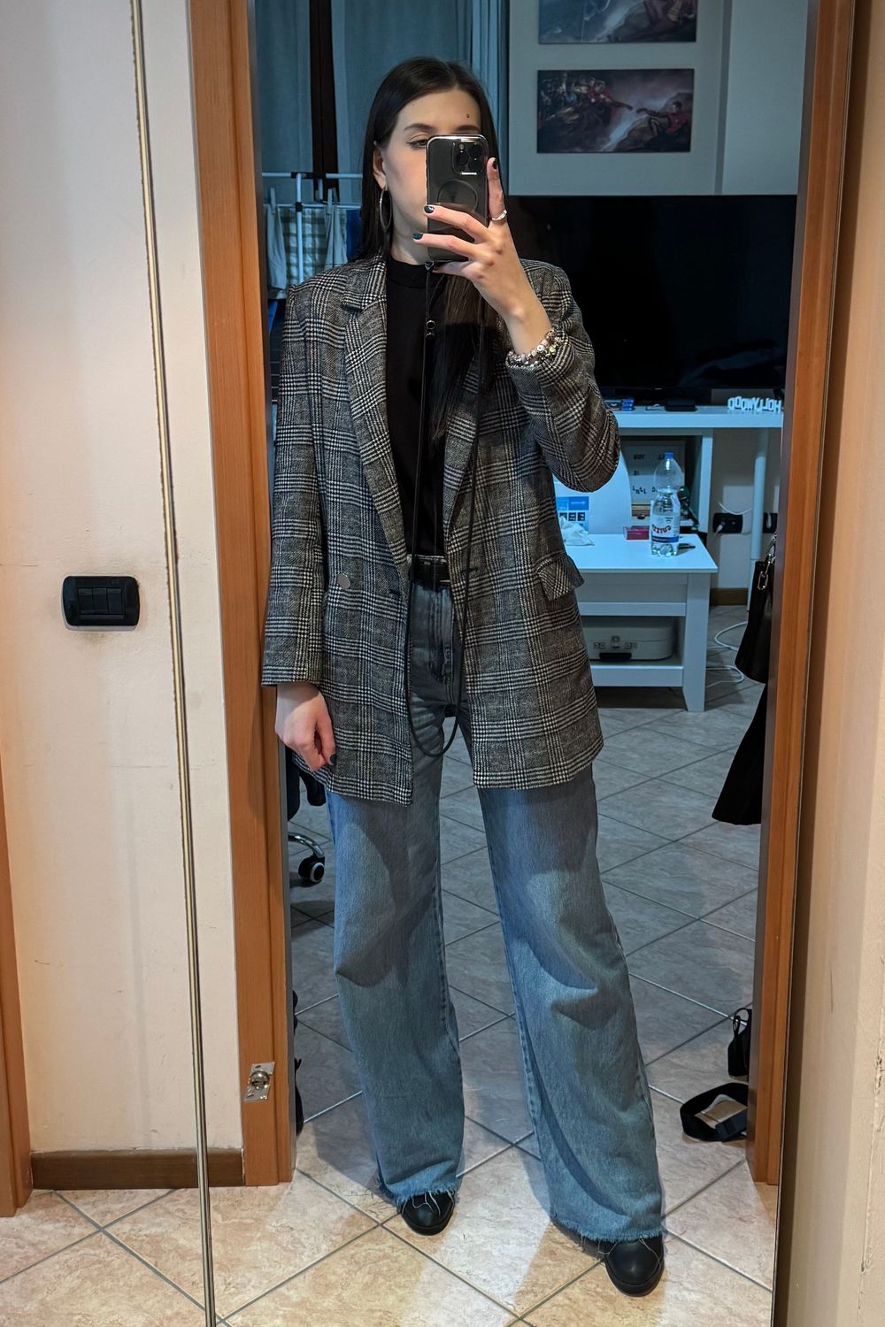 Post featuring Stradivarius 90s dad jeans in vintage blue