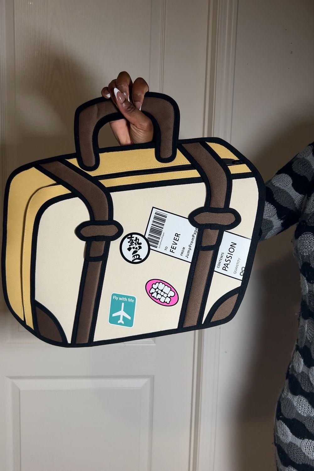 Post featuring Handbag Travel Fever - Beige | JFP016 | JumpFromPaper