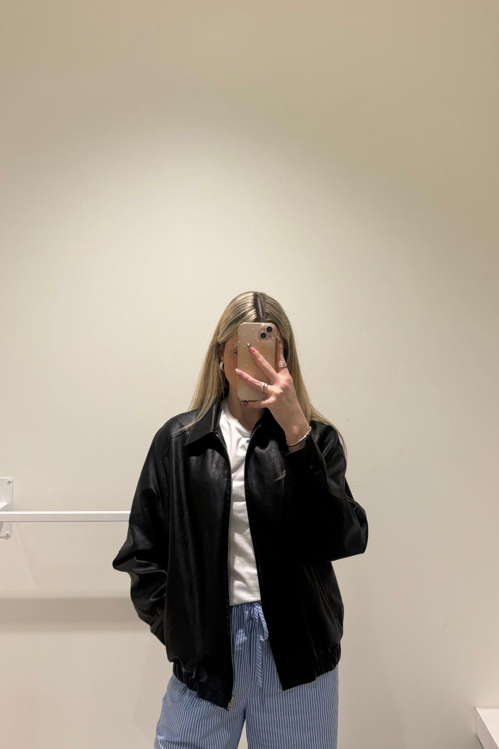Post featuring VEGAN LEATHER BOMBER JACKET
