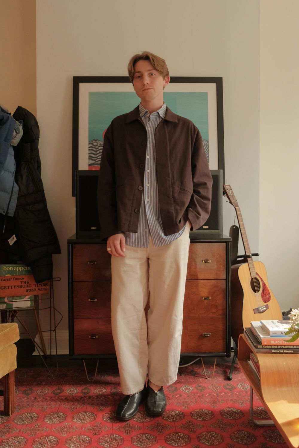 Post featuring Blue Broad Stripe Cotton Poplin Button-Down Shirt