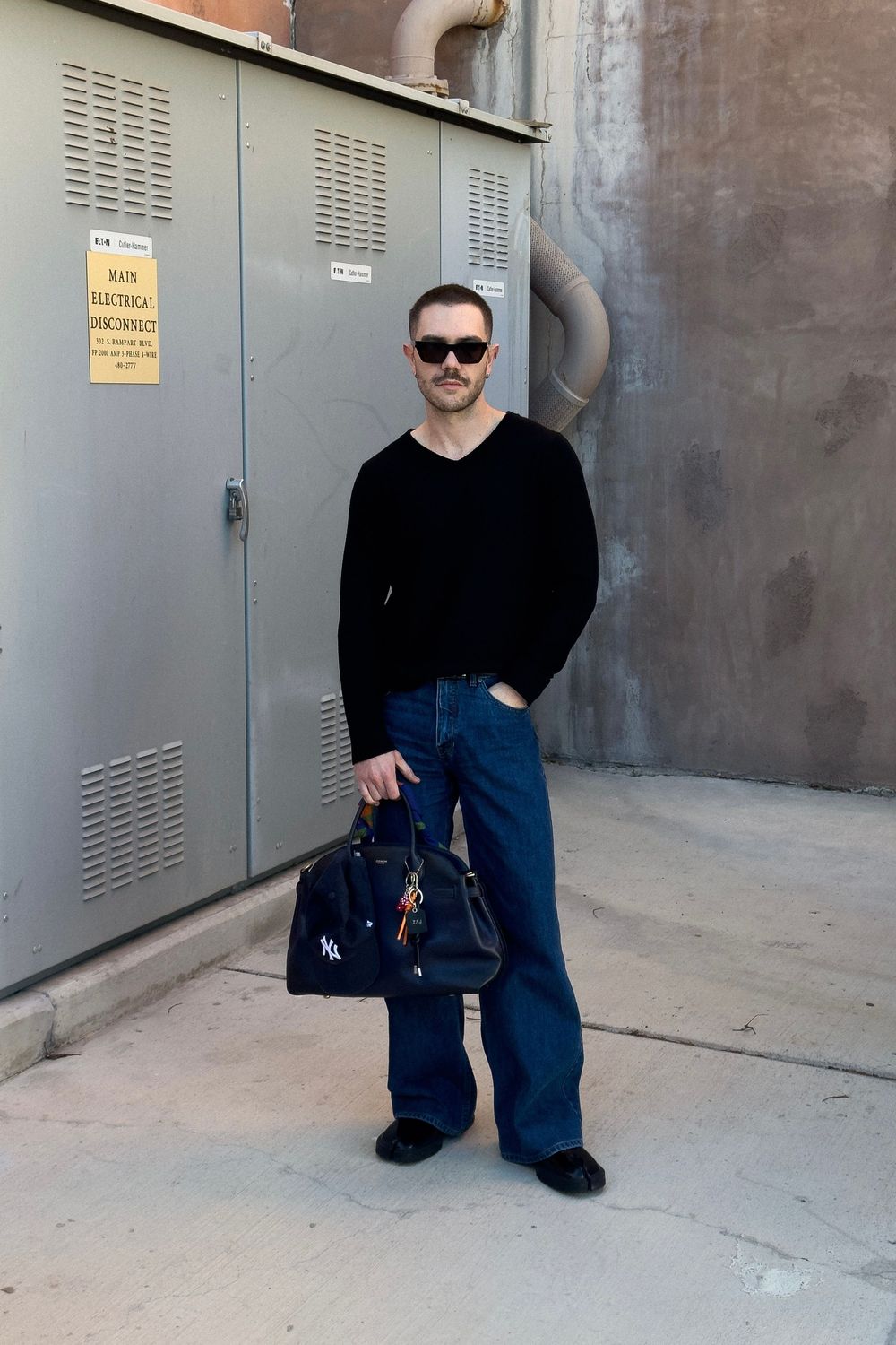 Post featuring Hammer 90s Fit V-Neck Sweater  |  Black