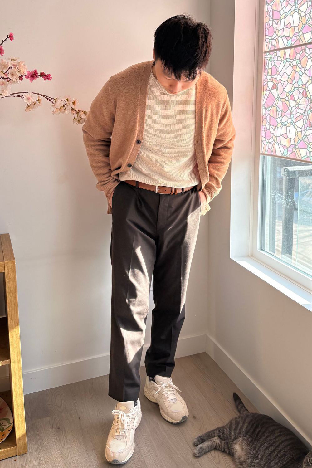 Post featuring RW&CO. - Double Loop Leather Belt with Square Buckle - Tan Brown - 34